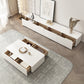 Faux Wood Media Console Contemporary White TV Stand Console with Drawers Clearhalo 'furn' 'furn_tv_stands_entertainment_centers' 'Furniture' 'Living Room Furniture' 'TV Stands & Entertainment Centers' 'TV Stands & Media Storage Furniture' 'tv_stands_entertainment_centers' 7415358