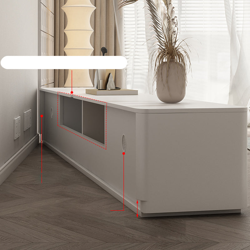 Faux Wood Media Console Contemporary White TV Stand Console with Drawers Clearhalo 'furn' 'furn_tv_stands_entertainment_centers' 'Furniture' 'Living Room Furniture' 'TV Stands & Entertainment Centers' 'TV Stands & Media Storage Furniture' 'tv_stands_entertainment_centers' 7415362