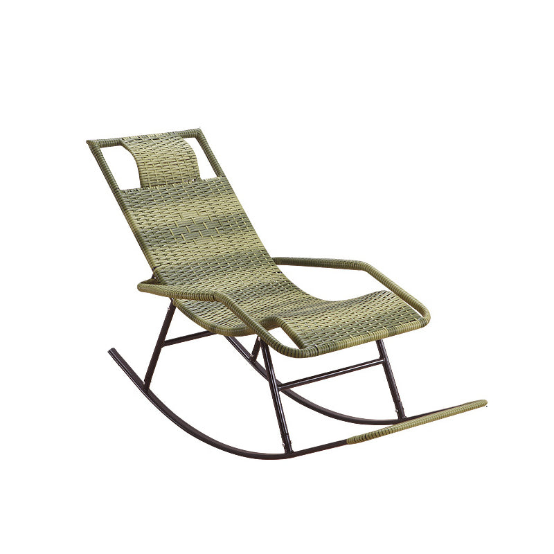 Indoor Rattan Rocking Chair Mid-Century Modern Rocking Chair Green Clearhalo 'Chairs & Seating' 'furn' 'furn_rocking_chairs' 'Furniture' 'Living Room Furniture' 'Rocking Chairs' 'rocking_chairs' 7415437