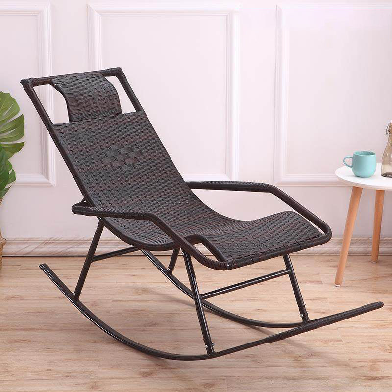 Indoor Rattan Rocking Chair Mid-Century Modern Rocking Chair Clearhalo 'Chairs & Seating' 'furn' 'furn_rocking_chairs' 'Furniture' 'Living Room Furniture' 'Rocking Chairs' 'rocking_chairs' 7415438