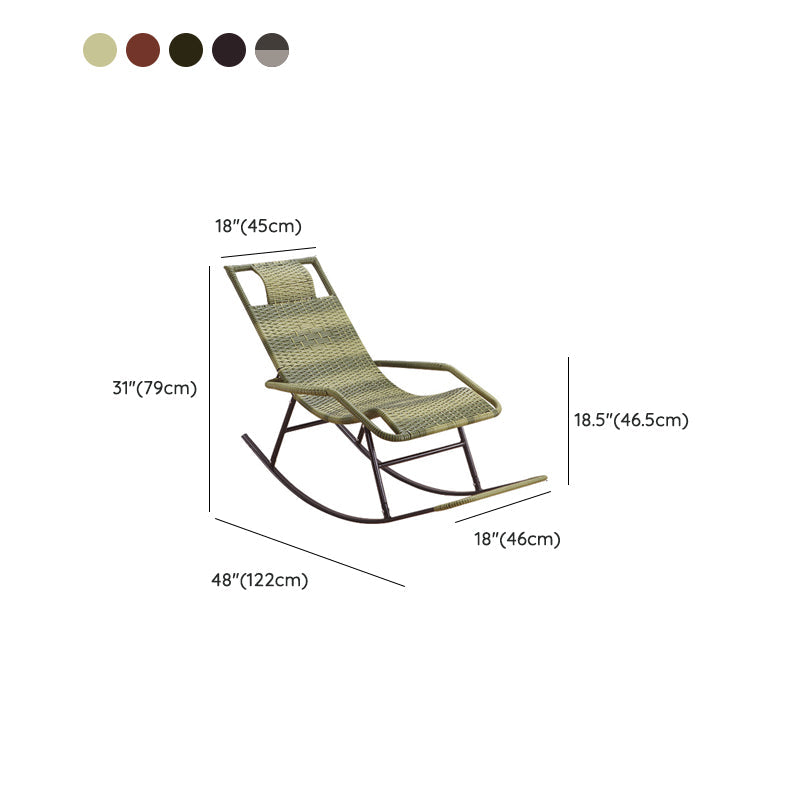 Indoor Rattan Rocking Chair Mid-Century Modern Rocking Chair Clearhalo 'Chairs & Seating' 'furn' 'furn_rocking_chairs' 'Furniture' 'Living Room Furniture' 'Rocking Chairs' 'rocking_chairs' 7415448