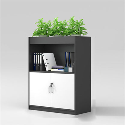 Armadio di archiviazione in legno di archiviazione contemporanea.