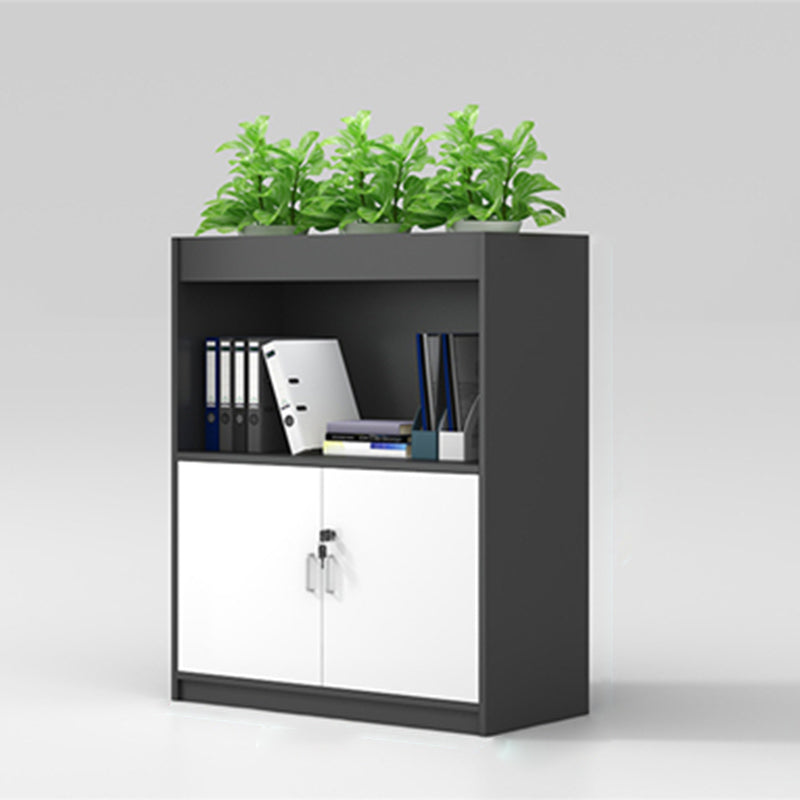 Armadio di archiviazione in legno di archiviazione contemporanea.