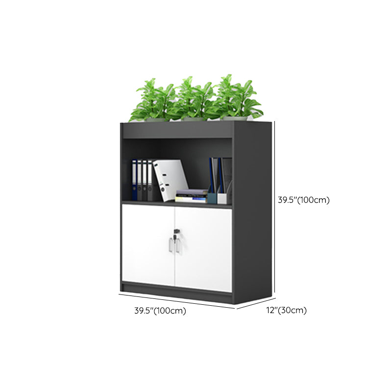 Armadio di archiviazione in legno di archiviazione contemporanea.