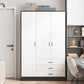 Rectangular Wardrobe Cabinet Modern Simple Wooden Wardrobe Closet Clearhalo 'Armoires & Wardrobes' 'armoires_wardrobes' 'Bedroom Furniture' 'furn' 'furn_armoires_wardrobes' 'Furniture' 7415532