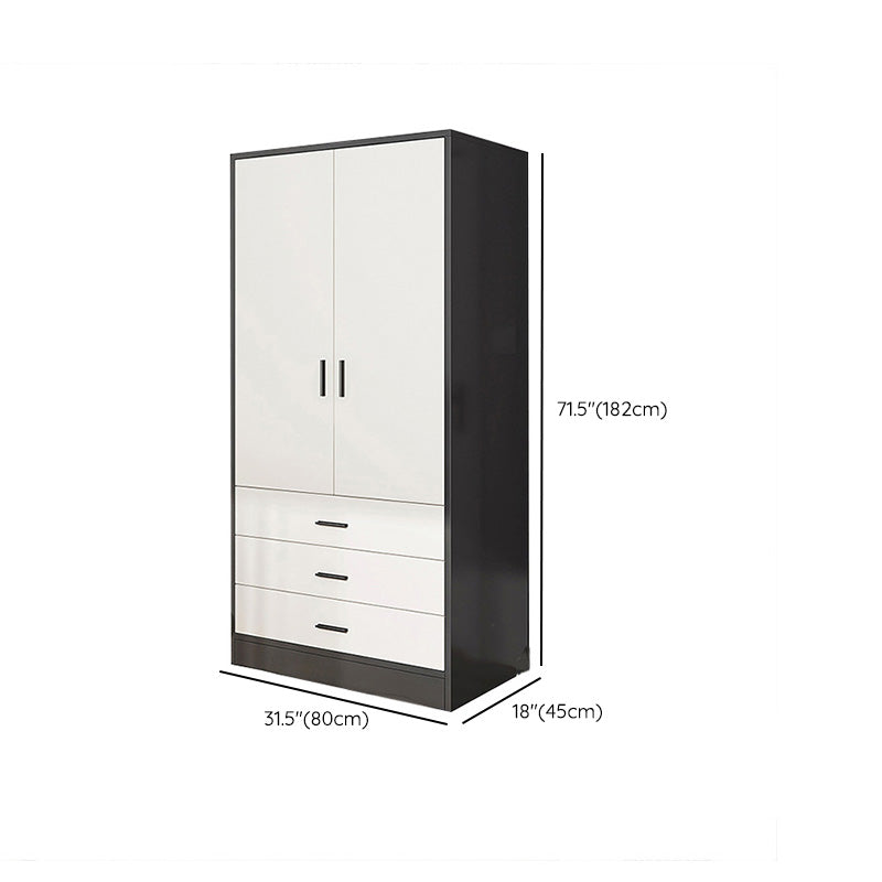 Rectangular Wardrobe Cabinet Modern Simple Wooden Wardrobe Closet Clearhalo 'Armoires & Wardrobes' 'armoires_wardrobes' 'Bedroom Furniture' 'furn' 'furn_armoires_wardrobes' 'Furniture' 7415549