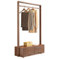 Wooden Open Wardrobe Modern Minimalist Bedroom Wardrobe Armoire with Drawers