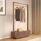 Wooden Open Wardrobe Modern Minimalist Bedroom Wardrobe Armoire with Drawers