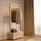 Wooden Open Wardrobe Modern Minimalist Bedroom Wardrobe Armoire with Drawers