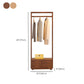Wooden Open Wardrobe Modern Minimalist Bedroom Wardrobe Armoire with Drawers