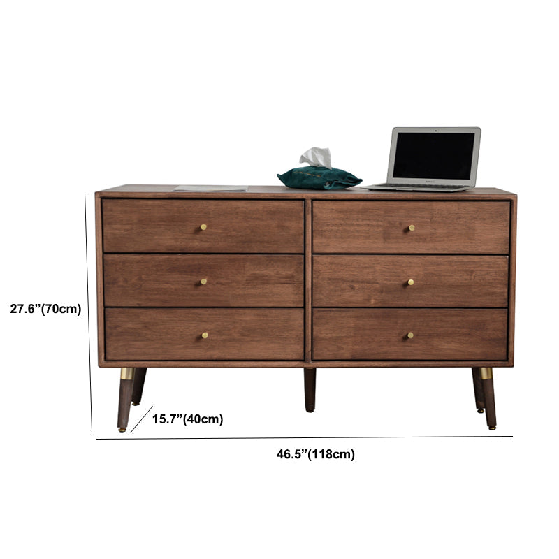 Traditional Horizontal Double Dresser Wood Storage Bachelor Chest for Bedroom Clearhalo 'Bedroom Furniture' 'Dressers & Chests' 'dressers_chests' 'furn' 'furn_dressers_chests' 'Furniture' 7416058