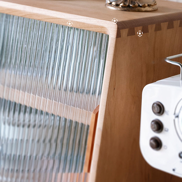 Armoire du buffet cerise contemporain avec portes pour la cuisine