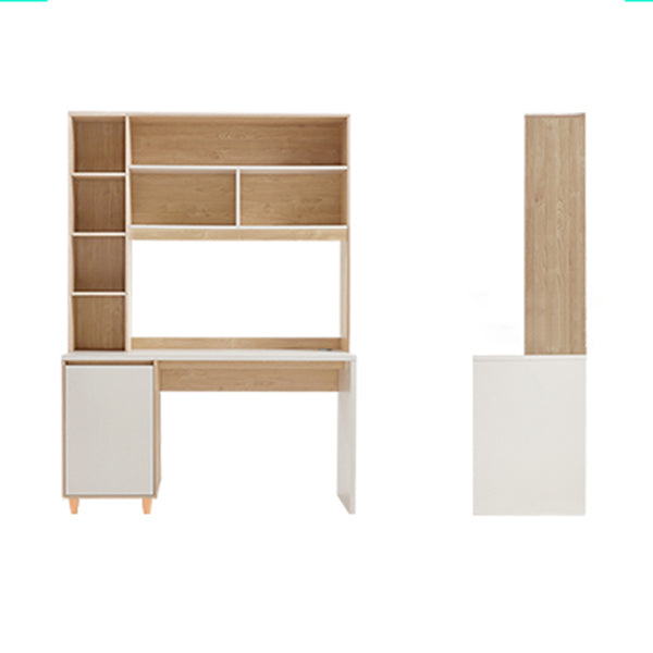 Gestion du câble contemporain bureau de bureau à domicile avec étagères de rangement