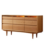 Double commode horizontale contemporaine commode coffre en bois pour chambre à coucher
