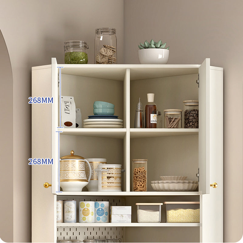 Contemporary Dining Hutch Glass Doors Faux Wood Storage Cabinet for Living Room Clearhalo 'Display & China Cabinets' 'display_china_cabinets' 'furn' 'furn_display_china_cabinets' 'Furniture' 'Kitchen & Dining Furniture' 7416289