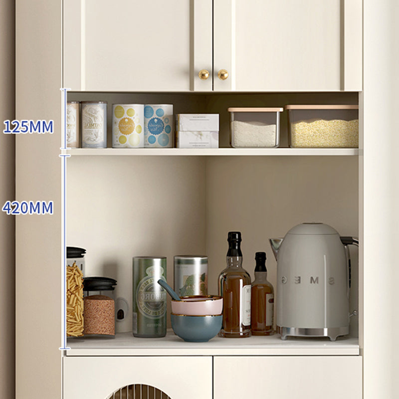 Contemporary Dining Hutch Glass Doors Faux Wood Storage Cabinet for Living Room Clearhalo 'Display & China Cabinets' 'display_china_cabinets' 'furn' 'furn_display_china_cabinets' 'Furniture' 'Kitchen & Dining Furniture' 7416290