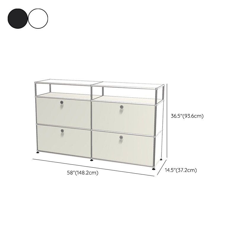 Moderno server da pranzo in metallo server con porte per soggiorno