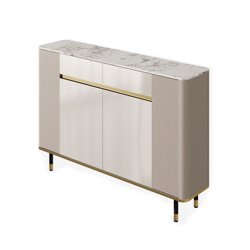 Stand in legno ingegnerizzato in stile contemporaneo ingegneria a scaffalatura regolabile