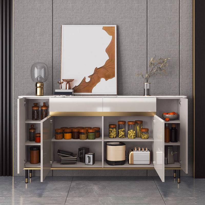 Contemporary Style Engineered Wood Buffet Stand Adjustable Shelving Credenza Clearhalo 'buffet_sideboard' 'Buffets & Sideboards' 'furn' 'furn_buffet_sideboard' 'Furniture' 'Kitchen & Dining Furniture' 7416333