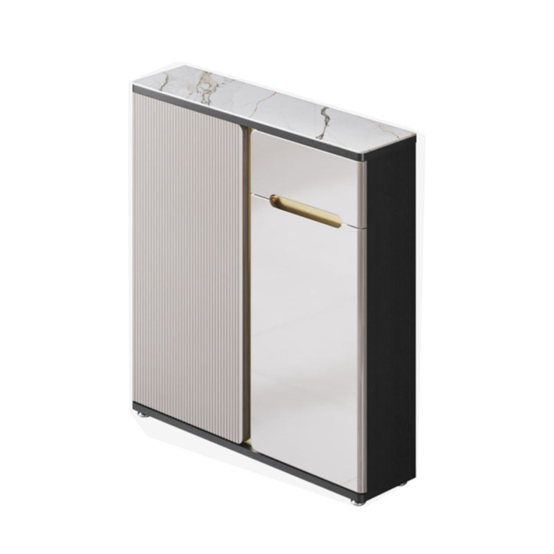 Stand in legno ingegnerizzato in stile contemporaneo ingegneria a scaffalatura regolabile