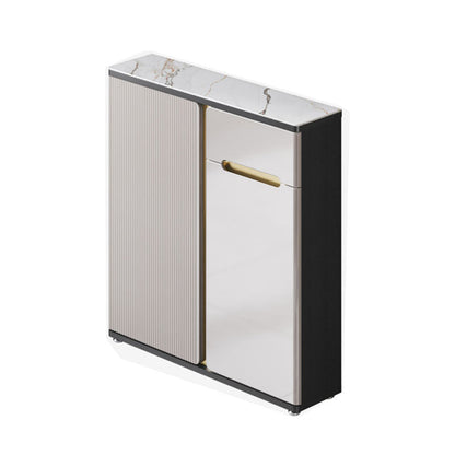 Stand in legno ingegnerizzato in stile contemporaneo ingegneria a scaffalatura regolabile