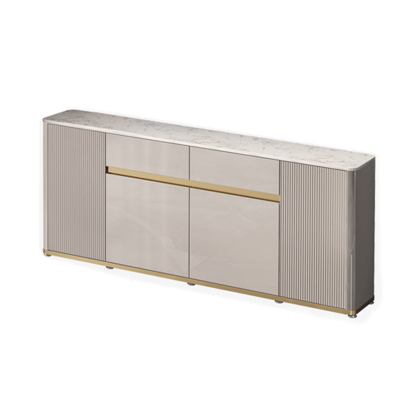 Contemporary Style Engineered Wood Buffet Stand Adjustable Shelving Credenza Clearhalo 'buffet_sideboard' 'Buffets & Sideboards' 'furn' 'furn_buffet_sideboard' 'Furniture' 'Kitchen & Dining Furniture' 7416336