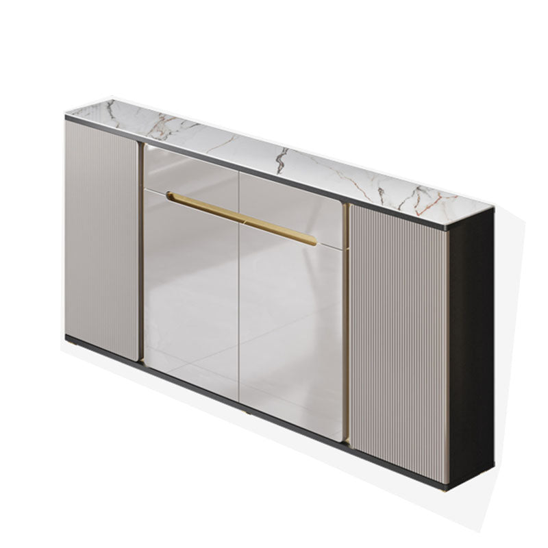 Stand in legno ingegnerizzato in stile contemporaneo ingegneria a scaffalatura regolabile