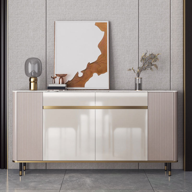 Stand in legno ingegnerizzato in stile contemporaneo ingegneria a scaffalatura regolabile