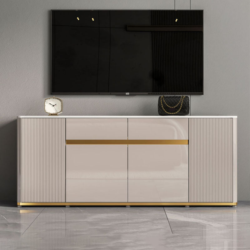 Stand in legno ingegnerizzato in stile contemporaneo ingegneria a scaffalatura regolabile