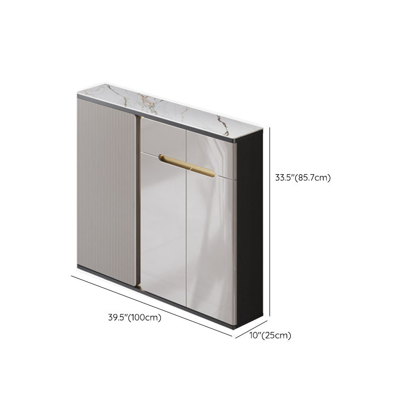 Contemporary Style Engineered Wood Buffet Stand Adjustable Shelving Credenza Clearhalo 'buffet_sideboard' 'Buffets & Sideboards' 'furn' 'furn_buffet_sideboard' 'Furniture' 'Kitchen & Dining Furniture' 7416349