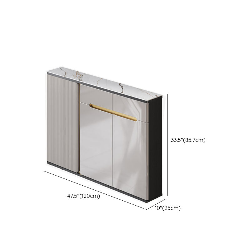 Contemporary Style Engineered Wood Buffet Stand Adjustable Shelving Credenza Clearhalo 'buffet_sideboard' 'Buffets & Sideboards' 'furn' 'furn_buffet_sideboard' 'Furniture' 'Kitchen & Dining Furniture' 7416350