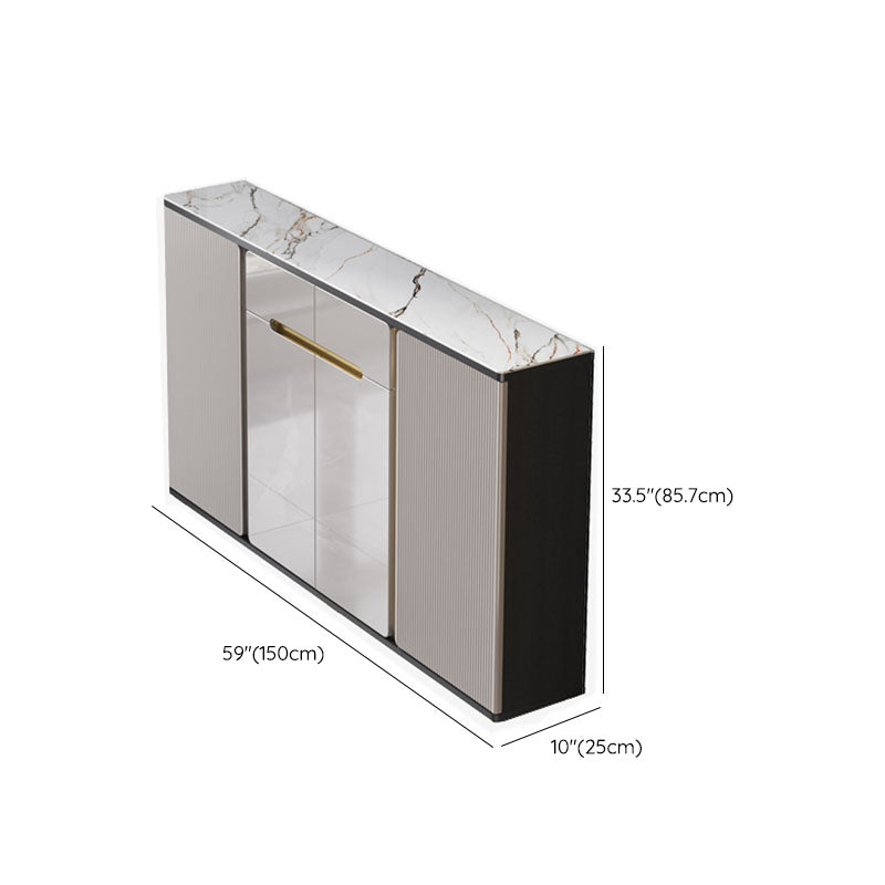 Contemporary Style Engineered Wood Buffet Stand Adjustable Shelving Credenza Clearhalo 'buffet_sideboard' 'Buffets & Sideboards' 'furn' 'furn_buffet_sideboard' 'Furniture' 'Kitchen & Dining Furniture' 7416351