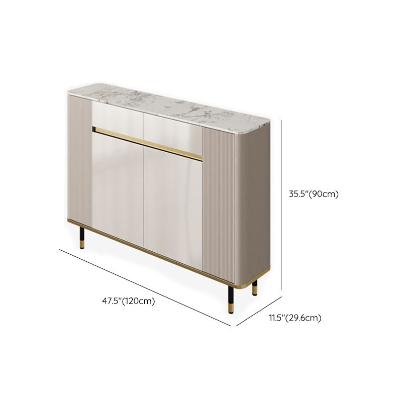 Contemporary Style Engineered Wood Buffet Stand Adjustable Shelving Credenza Clearhalo 'buffet_sideboard' 'Buffets & Sideboards' 'furn' 'furn_buffet_sideboard' 'Furniture' 'Kitchen & Dining Furniture' 7416352