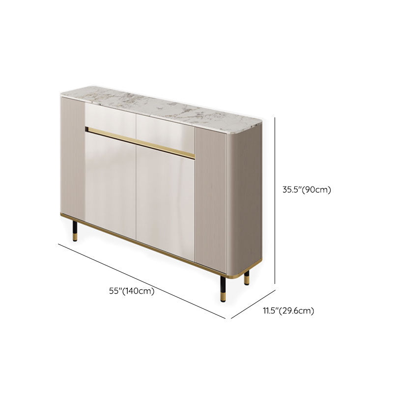 Contemporary Style Engineered Wood Buffet Stand Adjustable Shelving Credenza Clearhalo 'buffet_sideboard' 'Buffets & Sideboards' 'furn' 'furn_buffet_sideboard' 'Furniture' 'Kitchen & Dining Furniture' 7416353