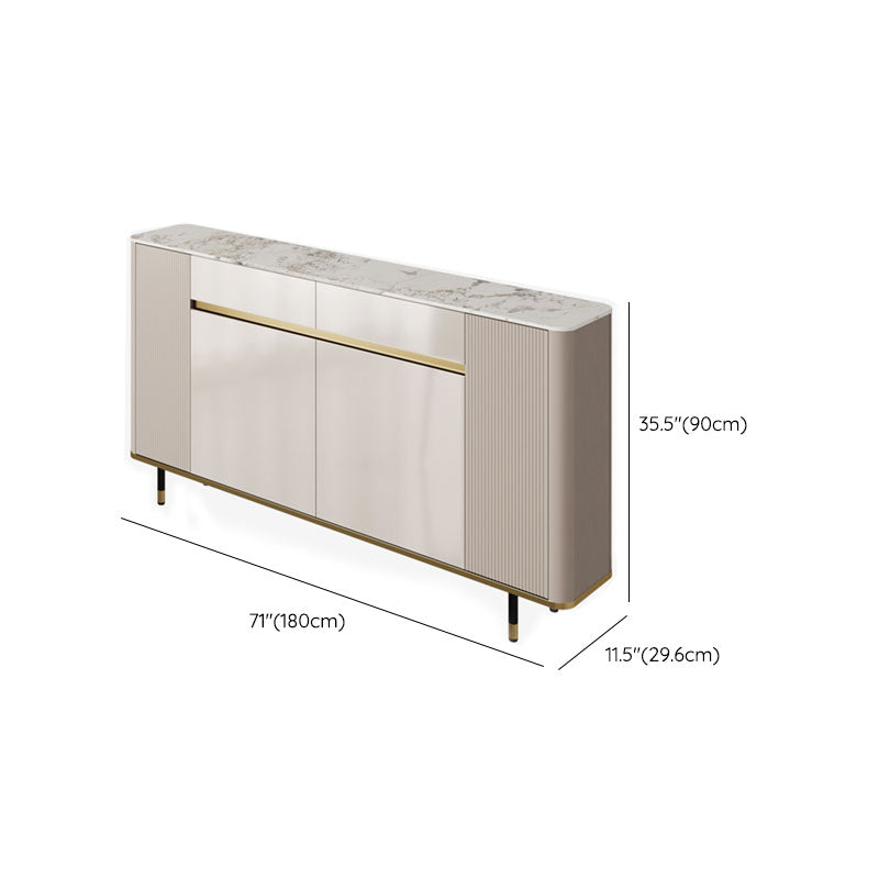 Contemporary Style Engineered Wood Buffet Stand Adjustable Shelving Credenza Clearhalo 'buffet_sideboard' 'Buffets & Sideboards' 'furn' 'furn_buffet_sideboard' 'Furniture' 'Kitchen & Dining Furniture' 7416354