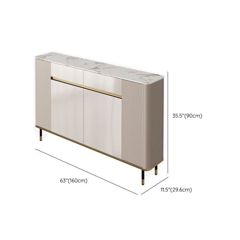 Contemporary Style Engineered Wood Buffet Stand Adjustable Shelving Credenza Clearhalo 'buffet_sideboard' 'Buffets & Sideboards' 'furn' 'furn_buffet_sideboard' 'Furniture' 'Kitchen & Dining Furniture' 7416355