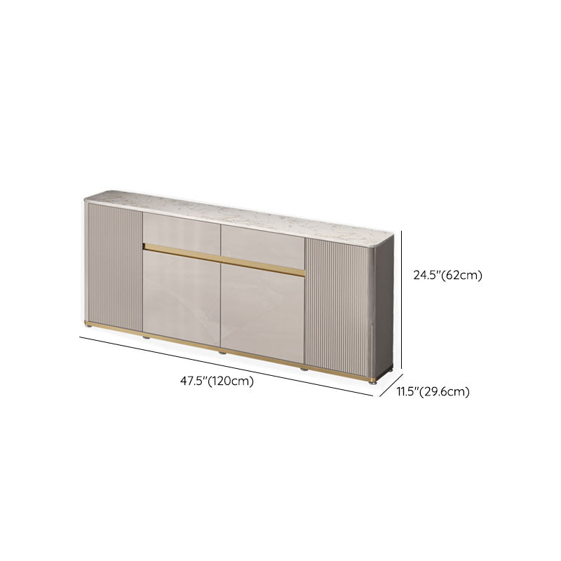 Contemporary Style Engineered Wood Buffet Stand Adjustable Shelving Credenza Clearhalo 'buffet_sideboard' 'Buffets & Sideboards' 'furn' 'furn_buffet_sideboard' 'Furniture' 'Kitchen & Dining Furniture' 7416358