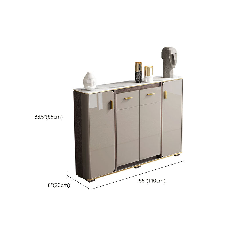 Buffet in stile glam sideboard cucina grigio a buffet con cassetto e conservazione