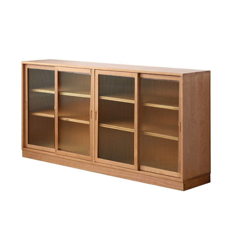 Moderne dressoir kersenglazen deuren dressoirbuffet met deuren voor eetkamer