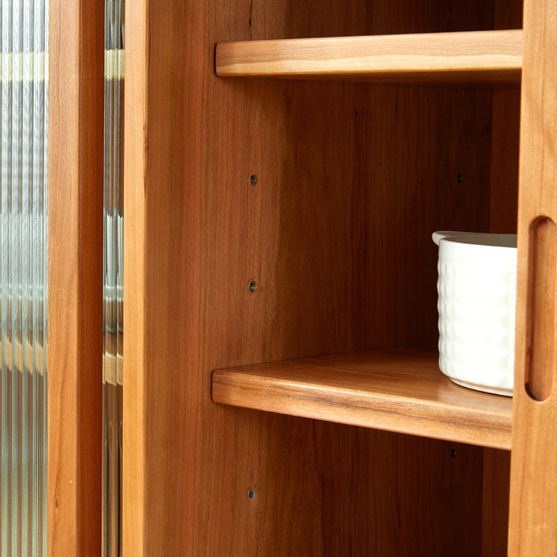 Moderne dressoir kersenglazen deuren dressoirbuffet met deuren voor eetkamer