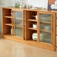 Moderne dressoir kersenglazen deuren dressoirbuffet met deuren voor eetkamer