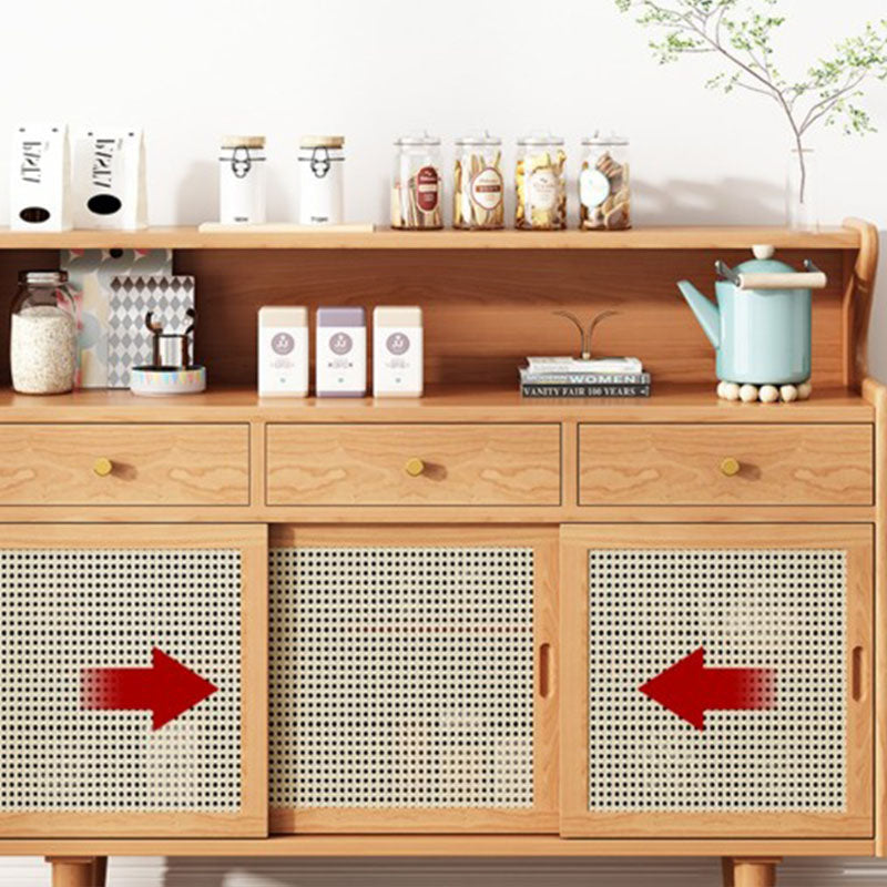 Armadi in legno massiccio contemporaneo Sieme di stoccaggio aperto