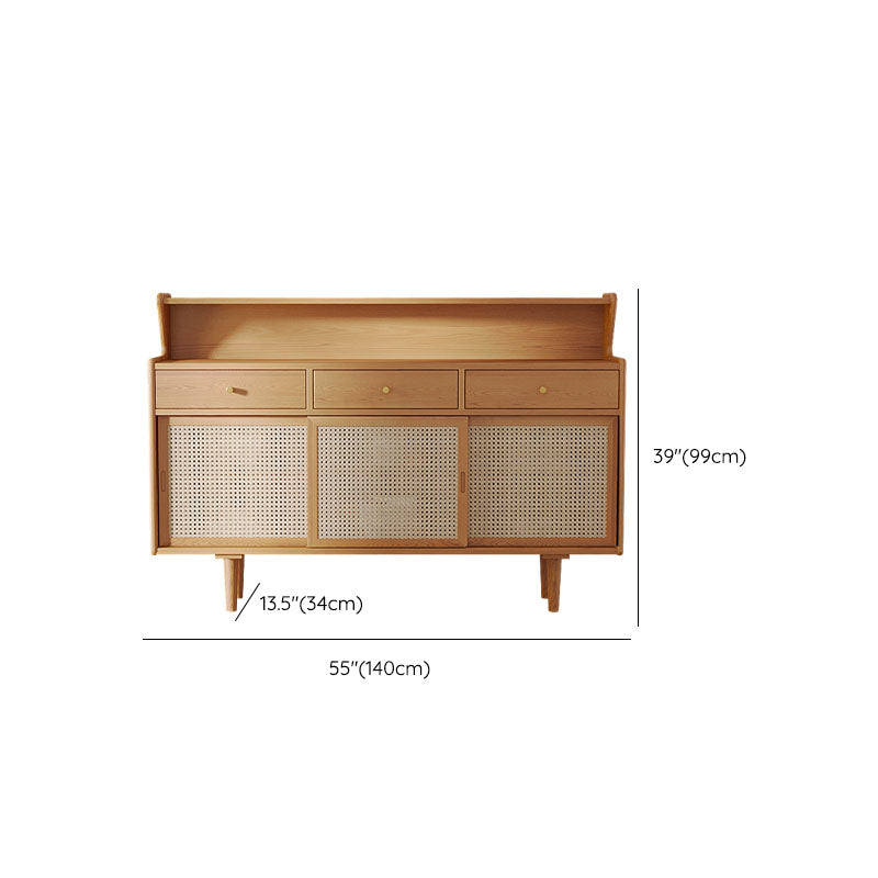 Armadi in legno massiccio contemporaneo Sieme di stoccaggio aperto