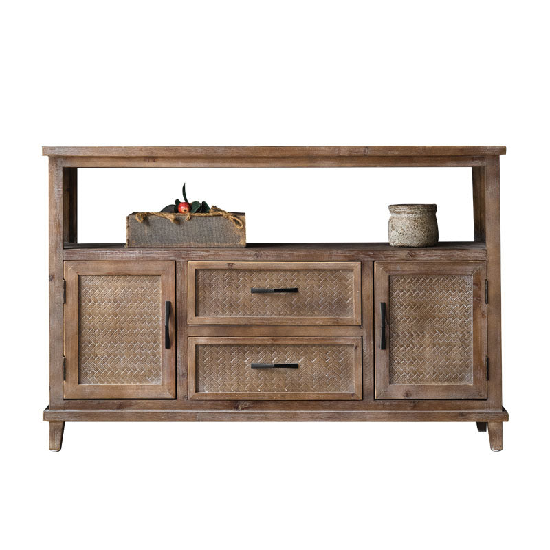 Tabella di sideboard in legno della fattoria 2 porte di spazio aperto con 1/2 cassetti per sala da pranzo
