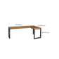 Contemporary Home Wood Writing Desk L-Shape Sled Base Office Desk