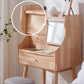 Scandinavian Dressing Table with Mirror and 4-Drawers Solid Wood
