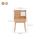 Scandinavian Dressing Table with Mirror and 4-Drawers Solid Wood