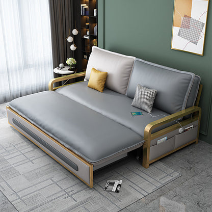 Square Arms   Sleeper Sofa    Pillow Back  Glam  Convertible Sofas