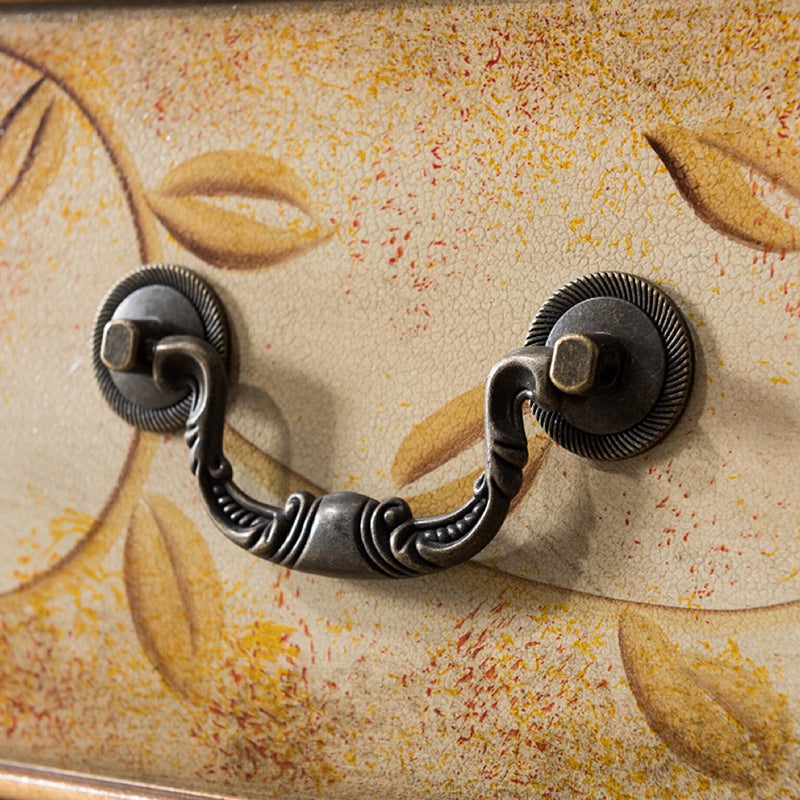 Midden-eeuwse moderne houten borst rechthoek accentkist met laden