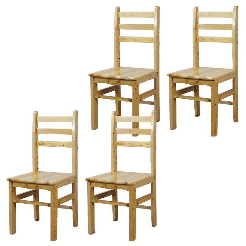 Ladder achterkant stoel vast houten eetkamerstoel voor eetkamer